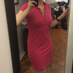 Pink Lacoste polo dress